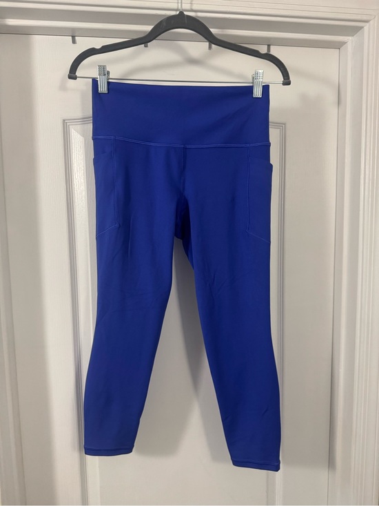 Athleta Pants - Athleta Vibrant Blue Salutation Stash 7/8 Tights